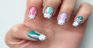 nail art coniglio
