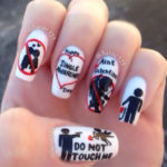 anti V-day nail art