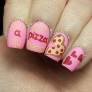 anti V-day nail art