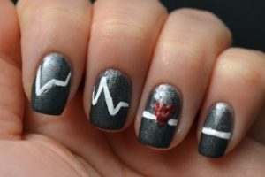 anti V-day nail art
