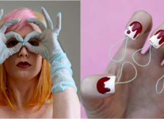 Nail art tampone per protestare contro il tabù delle mestruazioni nail art tampone