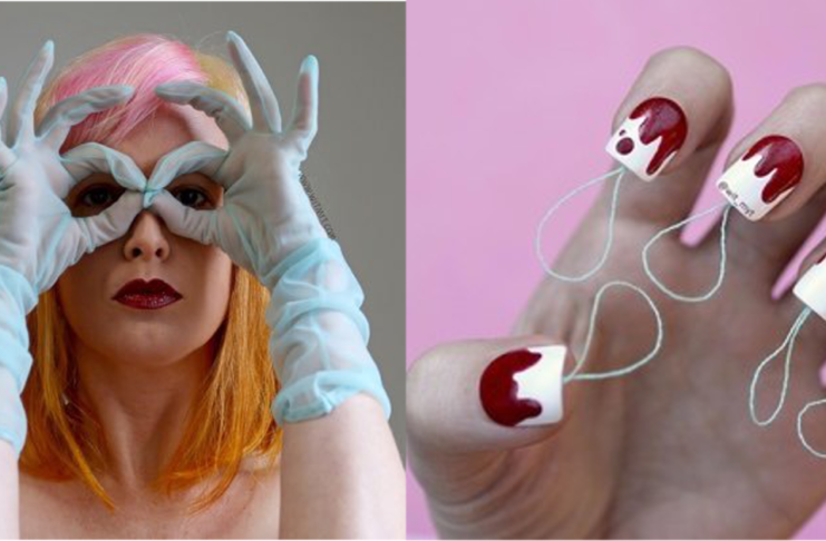 Nail art tampone per protestare contro il tabù delle mestruazioni nail art tampone