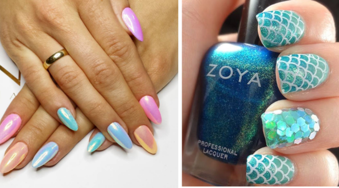 Nail art tutorial facile per unghie effetto sirena nail art_sirena