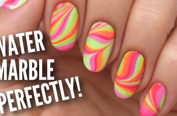 Tutorial unghie watermarble per principianti watermarble nails